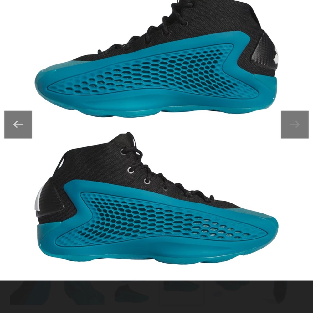 ADIDAS ANTHONY EDWARDS AE 1 NEW WAVE BASKETBALL SHOES 'BLUE/BLACK'